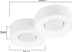 ZMH Projecteur De Plafond Moderne En Plâtre Blanc Gu10 Pour Cuisine Et Salon