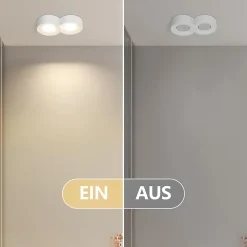 ZMH Projecteur De Plafond Moderne En Plâtre Blanc Gu10 Pour Cuisine Et Salon