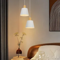 ZMH Suspension Blanc E27 Vintage Industriel Pour Salle à Manger En Métal Retro - 2 Pièces