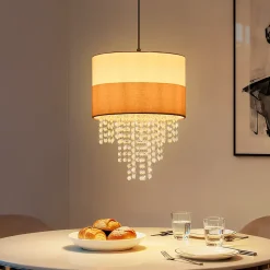 ZMH Suspension E27 Blanc Vintage Cristal Sans Ampoule