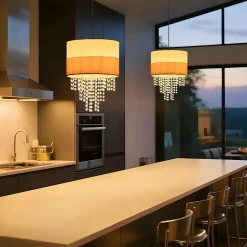 ZMH Suspension E27 Blanc Vintage Cristal Sans Ampoule