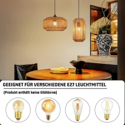 ZMH Suspension Lanterne 1 Flamme Vintage E27 Pour Salle à Manger Et Couloir - Design Élégant