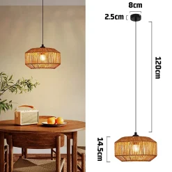 ZMH Suspension Lanterne 1 Flamme Vintage E27 Pour Salle à Manger Et Couloir - Design Élégant