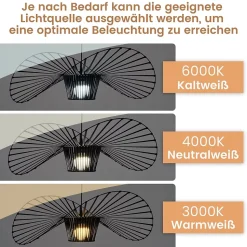 ZMH Suspension LED Moderne Noir E27 Pour Salle à Manger 100 Cm - Élégance Et Design Contemporain