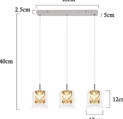 ZMH Suspension Salle à Manger 3/4/5 Flammes Vintage Suspension Moderne G9 Cuisine Hôtel