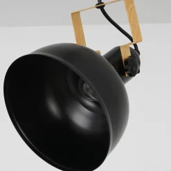 ZMH Suspension Salle à Manger 1 Flamme Noir Suspension Industrielle E27 Fer Couloir