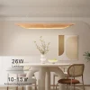ZMH Suspension Salle à Manger 90cm Lampe Suspendue En Bois Moderne Dimmable Avec Télécommande