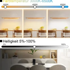 ZMH Suspension Salle à Manger 90cm Lampe Suspendue En Bois Moderne Dimmable Avec Télécommande