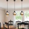 ZMH Suspension Salle à Manger E27 1 Flamme Lampe à Suspendre Salon Verre Moderne Pour Cuisine