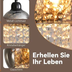 ZMH Suspension Salle à Manger E27 1 Flamme Lampe à Suspendre Salon Verre Moderne Pour Cuisine