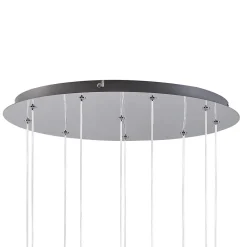 ZMH Suspension Salle à Manger 10 luminaire lampe suspendue Moderne Verre Suspension G9 Cristal Cage D'escalier