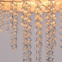 ZMH Suspension Salle à Manger E27 Moderne Cristal Tissu Suspension Lampe Salon Couloir