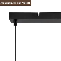 ZMH Suspension Salle à Manger 1/3 Flammes E27 Gris Fumé Suspension Chambre Hôtel