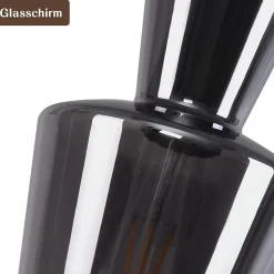 ZMH Suspension Salle à Manger 1/3 Flammes E27 Gris Fumé Suspension Chambre Hôtel