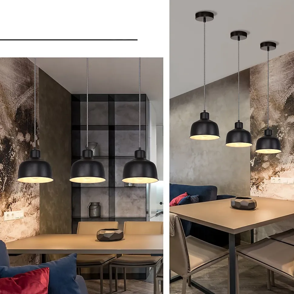 ZMH Suspension Vintage Rétro Noir E27