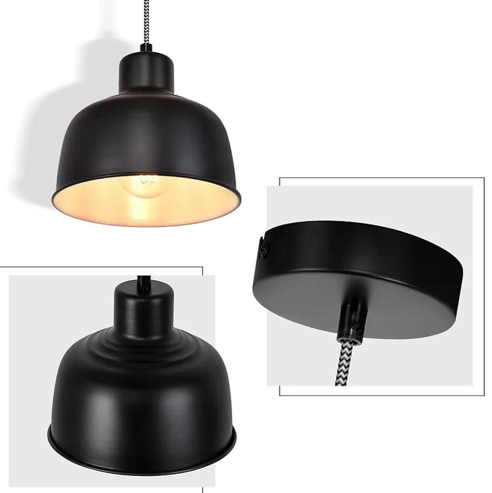 ZMH Suspension Vintage Rétro Noir E27