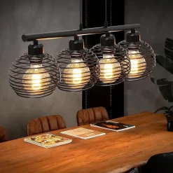 ZMH Suspensions Vintage Noire E27 Rétro Sans Ampoule