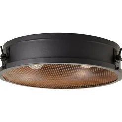 ZOIS Plafonnier 2L noir mat E27 28W métal ampoule non incluse