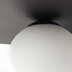 ZON Plafonnier noir G9 10W métal/verre ampoule non incluse