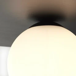 ZON Plafonnier noir G9 10W métal/verre ampoule non incluse